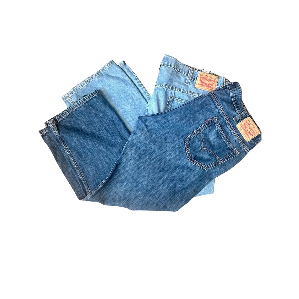 Levi's 569 Loose Straight Jeans Lot of 2 Men's W42 L32 Medium Wash Denim Pants